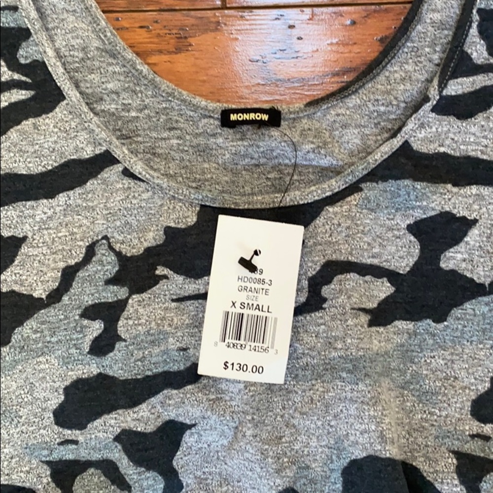 Monrow Dress, size XS,color grey, approx length 39 New with tags
